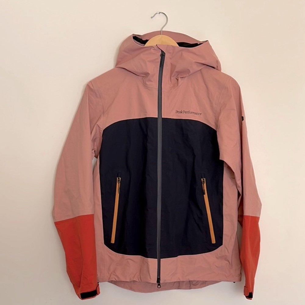 Peak Performance Pink and Black Jacket with Orange Details